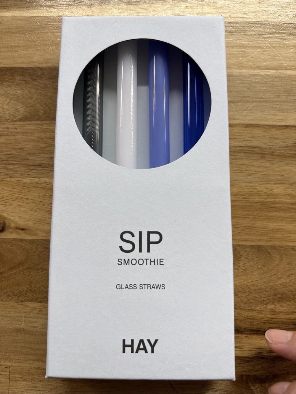 HAY Handmade Eco Friendly Reusable Glass Spiral Sipping Straw Set